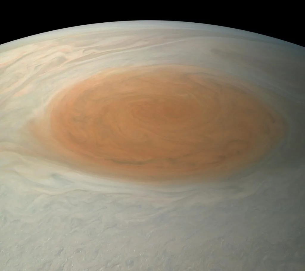Juno Tarafından Gönderilen Veri Setleriyle Oluşturulan Kırmızı Leke’nin Görüntüsü