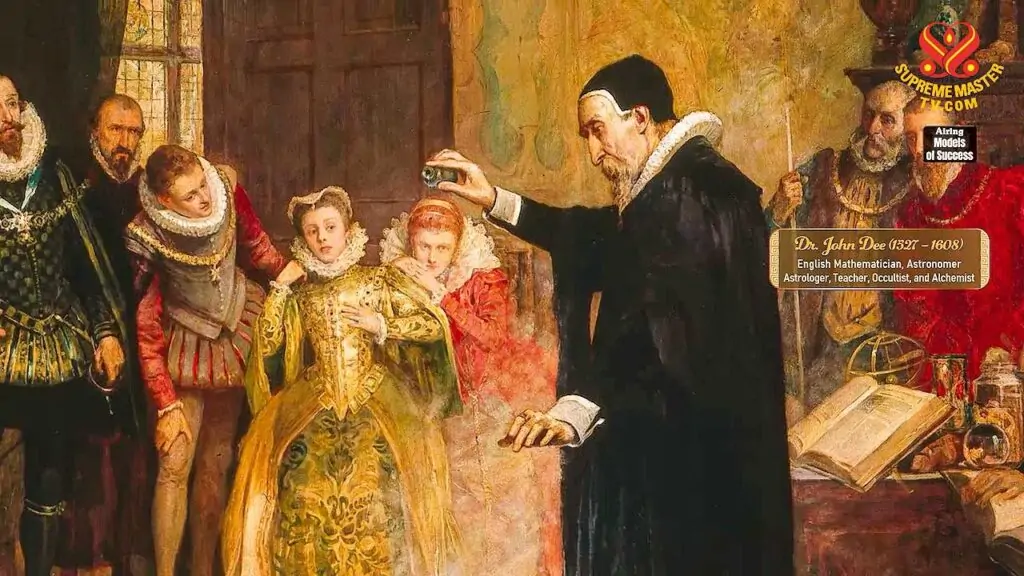 Kraliçe I. Elizabeth'e gösteri yapan John Dee